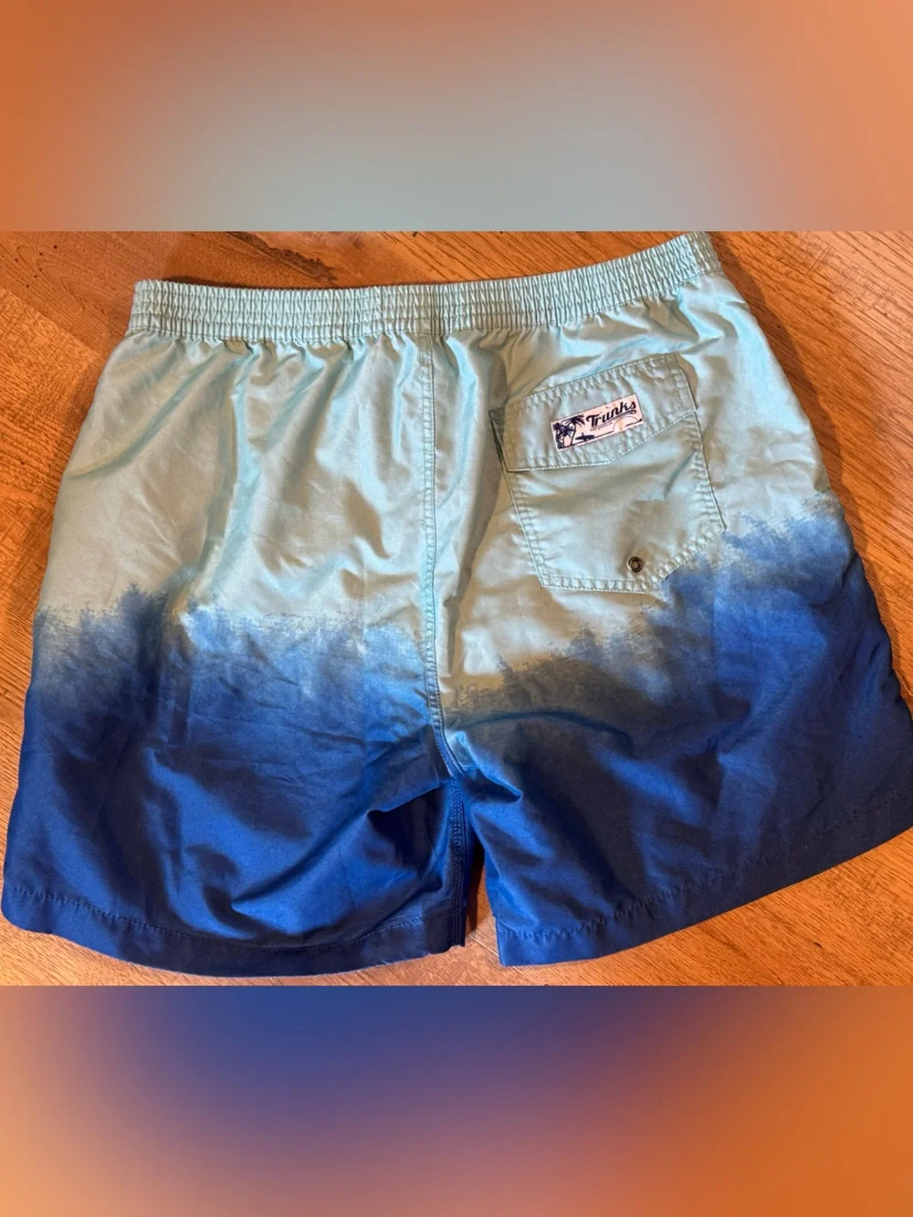 Trunks Surf & Swim Co Blue Ombre Board Shorts Swim Trunks XL
